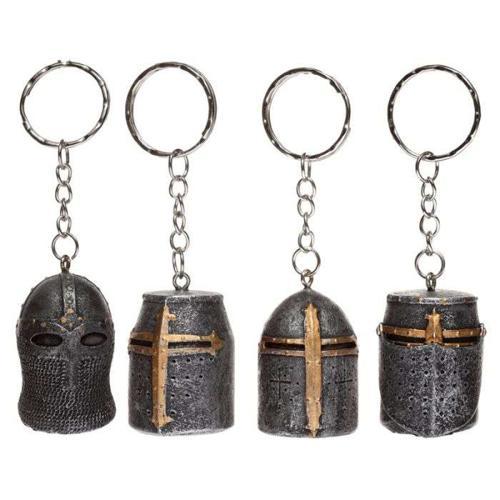 Medieval Knight Helmet Keyring - Pack of 24