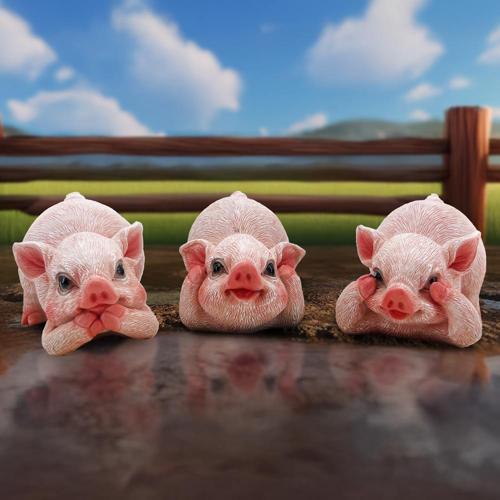 Three Wise Playful Pigs 8.4cm - Nemesis Now