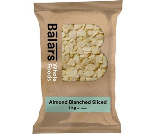 ALMONDS BLANCHED SLICED 1KG - Balars