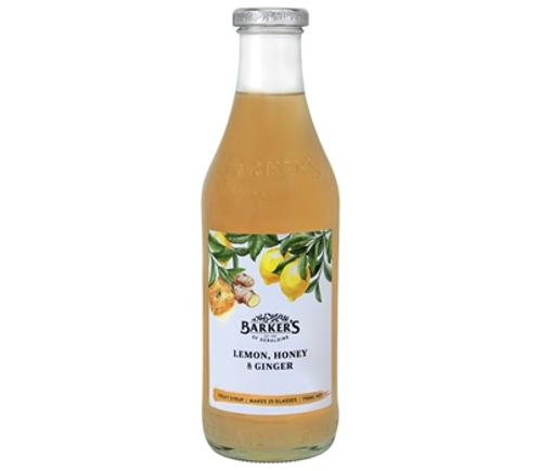 SYRUP LEMON HONEY & GINGER 710ML - Barkers