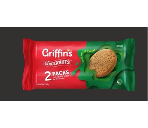 GINGERNUTS TWO PACK 500GM - Griffins