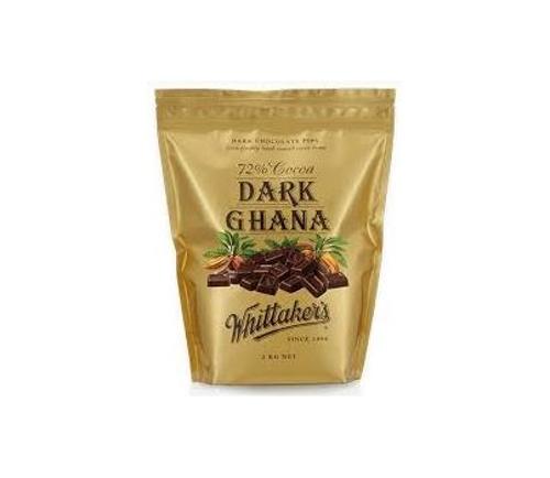 CHOCOLATE DARK GHANA PIPS (72%) - Whittakers - 2kg