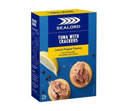 CRACKERS & TUNA LEMON PEPPER 111GM - Sealord