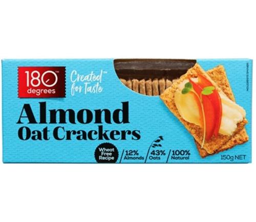 CRACKERS ALMOND OAT 150GM - 180 Degrees
