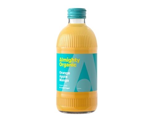JUICE ORANGE APPLE MANGO ORGANIC 300ML 12s - Almighty
