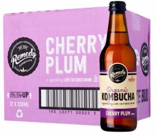KOMBUCHA CHERRY PLUM 330ML 12s - Remedy