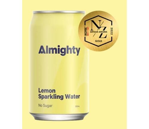 WATER SPARKLING LEMON 330ML 24s - Almighty