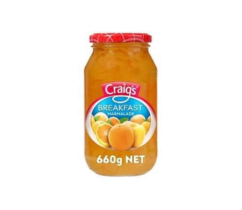 JAM MARMALADE BREAKFAST 660GM - Craigs