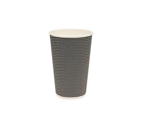 CUPS COFFEE PIZAZZ SLATE B&W 16OZ 25s/SLV - Emperor
