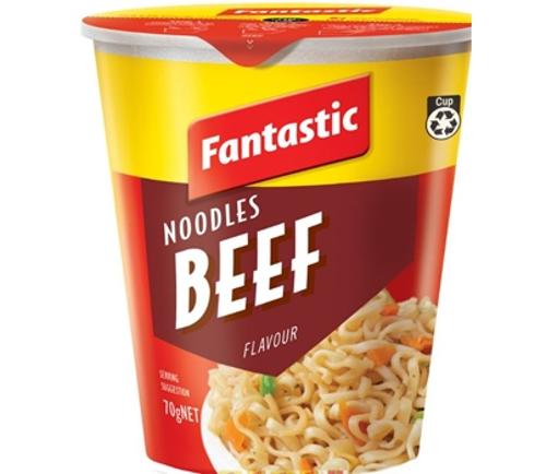 NOODLES BEEF CUP 70GM - Fantastic