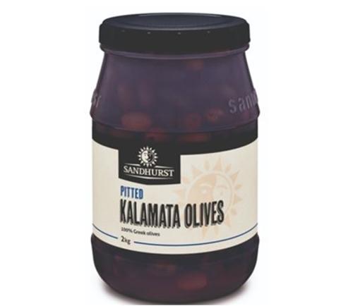 OLIVES KALAMATA PITTED 2KG- Sandhurst