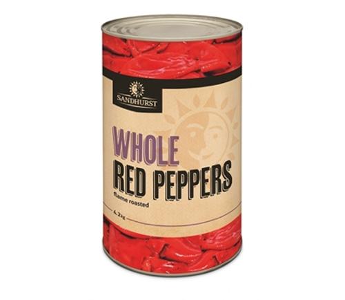 PEPPERS RED ROASTED WHOLE A12 4.2KG - Sandhurst
