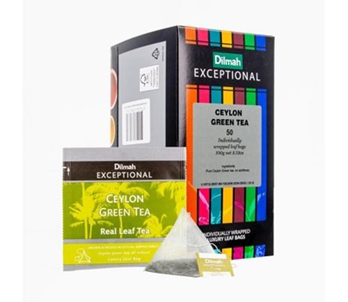 TEA BAGS CEYLON GREEN EXCEPTIONAL ENV 50s - Dilmah