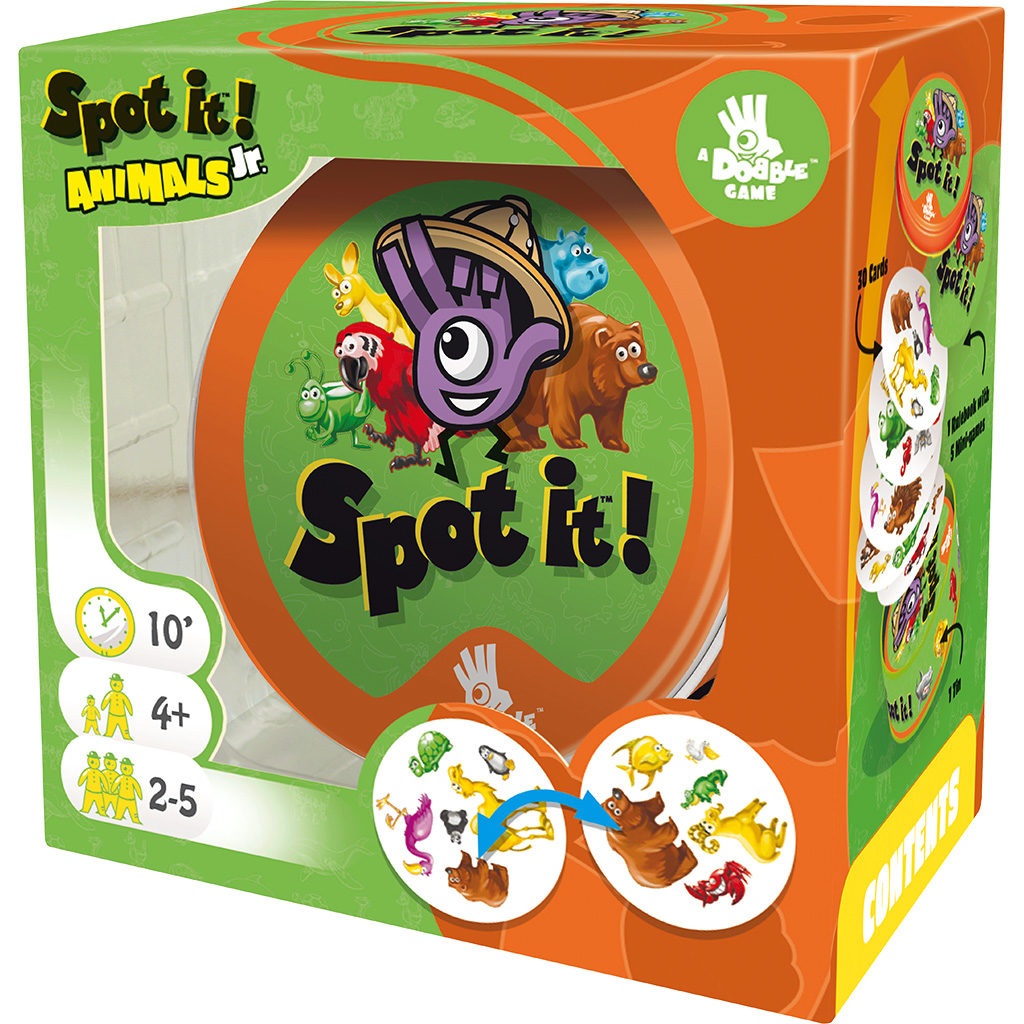 Spot It Jr.! Animals Card Game