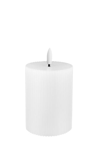 Real Wax Ribbed LED Candle Size 75D × 100mmH
(Set of 6)