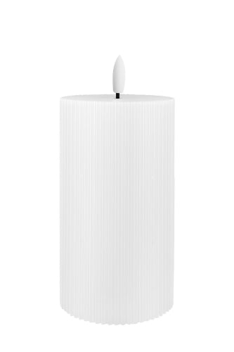 Real Wax Ribbed LED Candle Size 75D × 150mmH
(Set of 6)