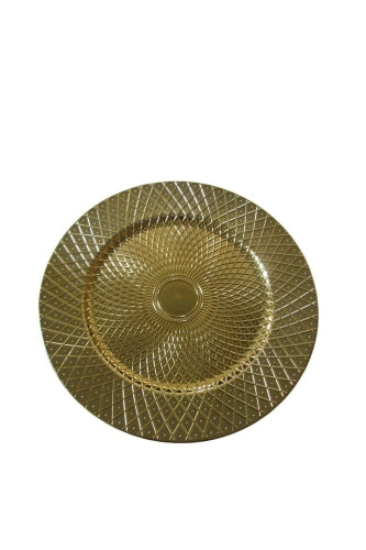 Diamond Pattern Charger Plate Plastic (Set of 12)