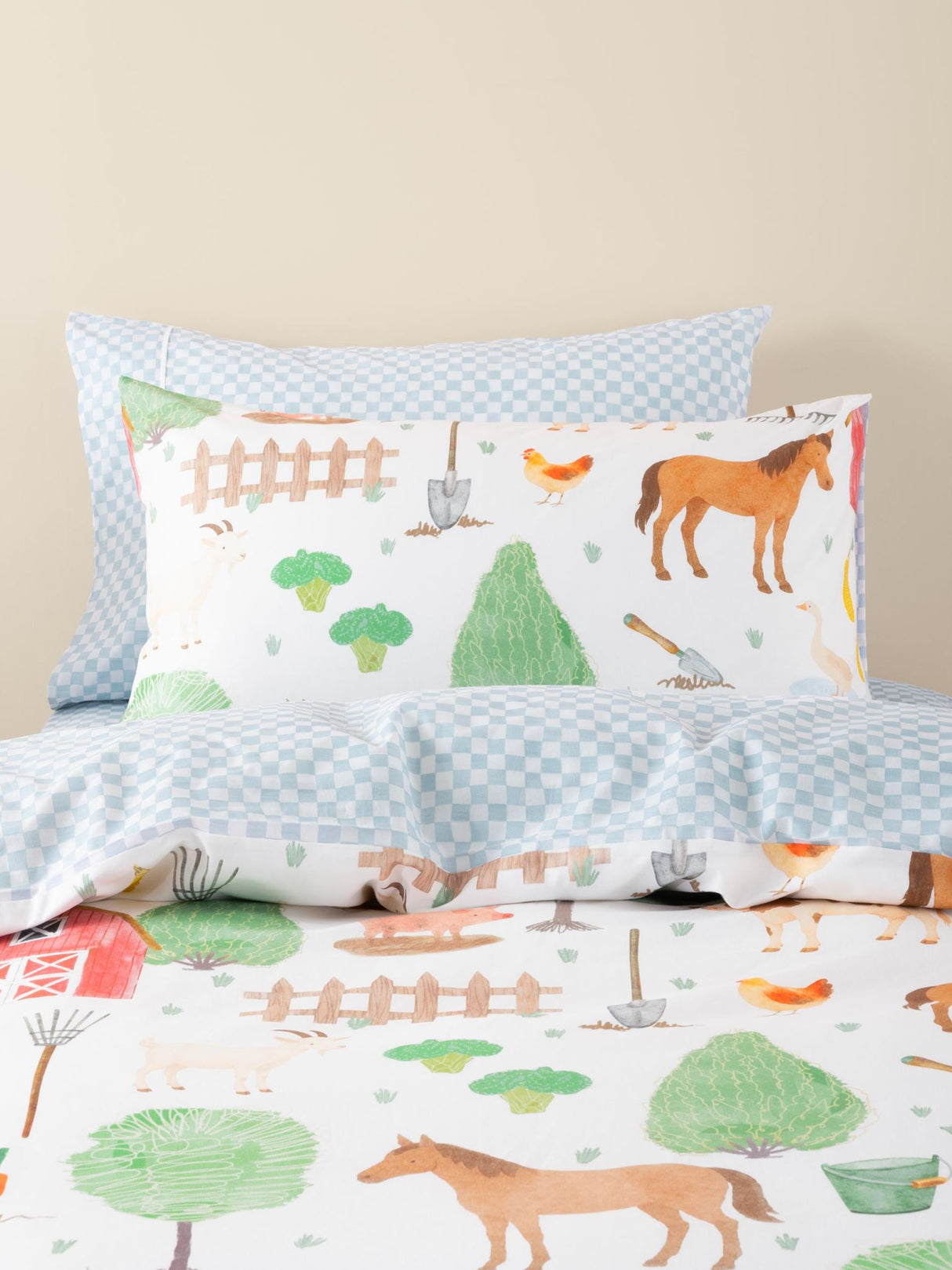 Barnyard Buddies Duvet Cover Set by Squiggles - Double