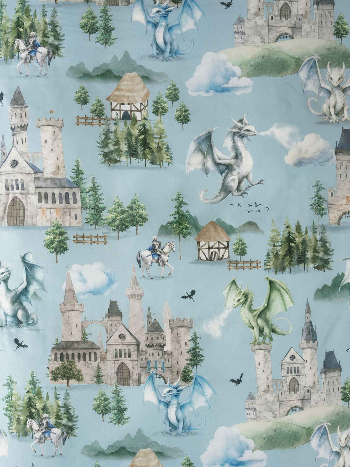 Double - Dragon Dreams Duvet Cover Set by Squiggles