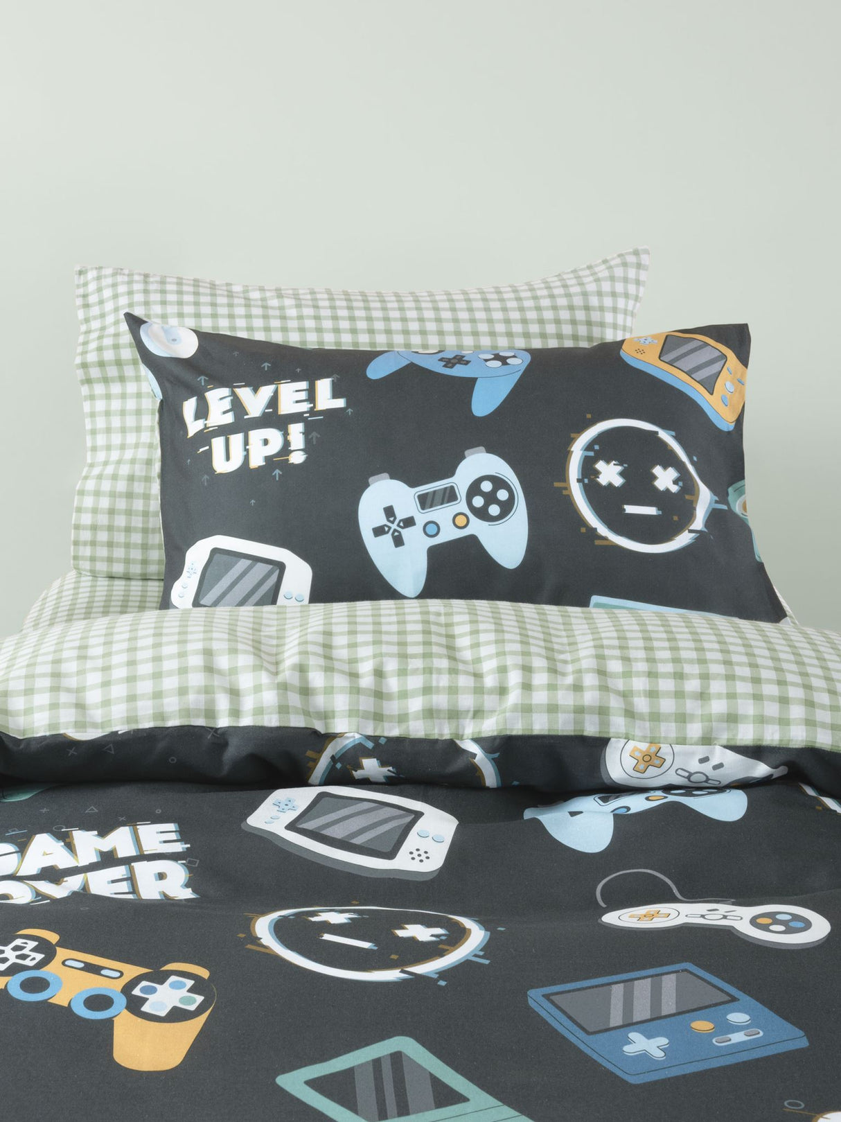 Double - Game Over Duvet Cover Set by Squiggles