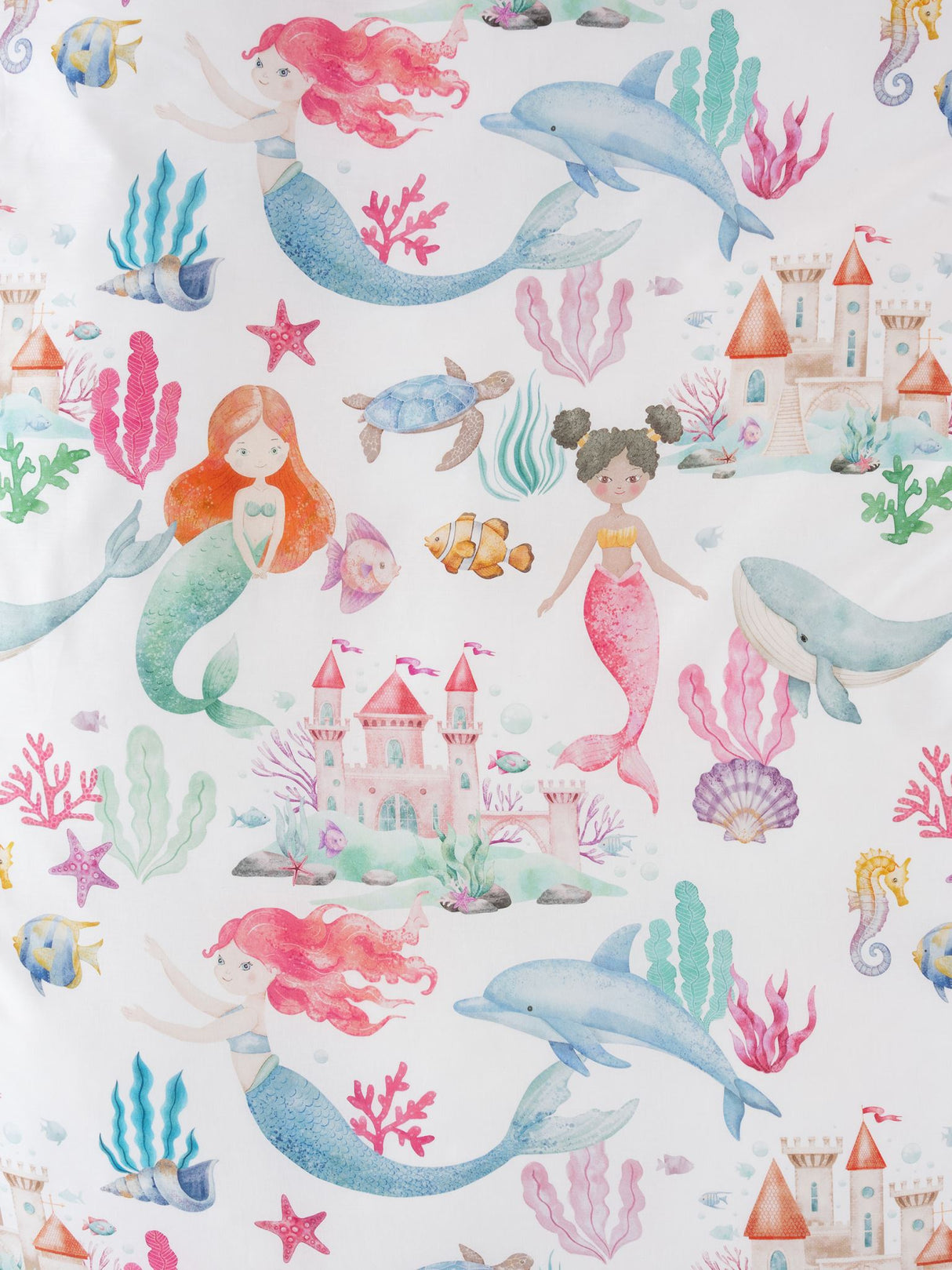Mermaid Splash Duvet Cover Set by Squiggles - Double