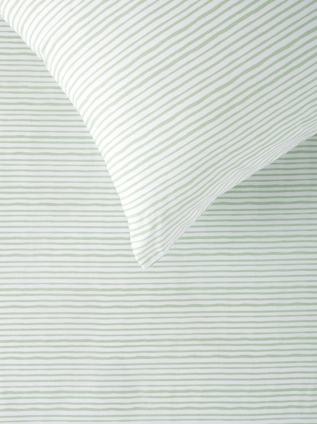 Scribble Stripe Fitted Sheet Set by Squiggles - Double - Green