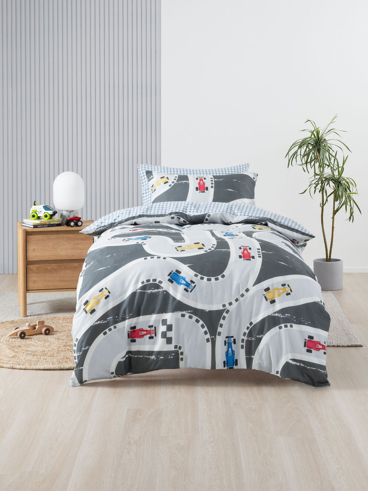 Single - Speed Racer Duvet Cover Set by Squiggles