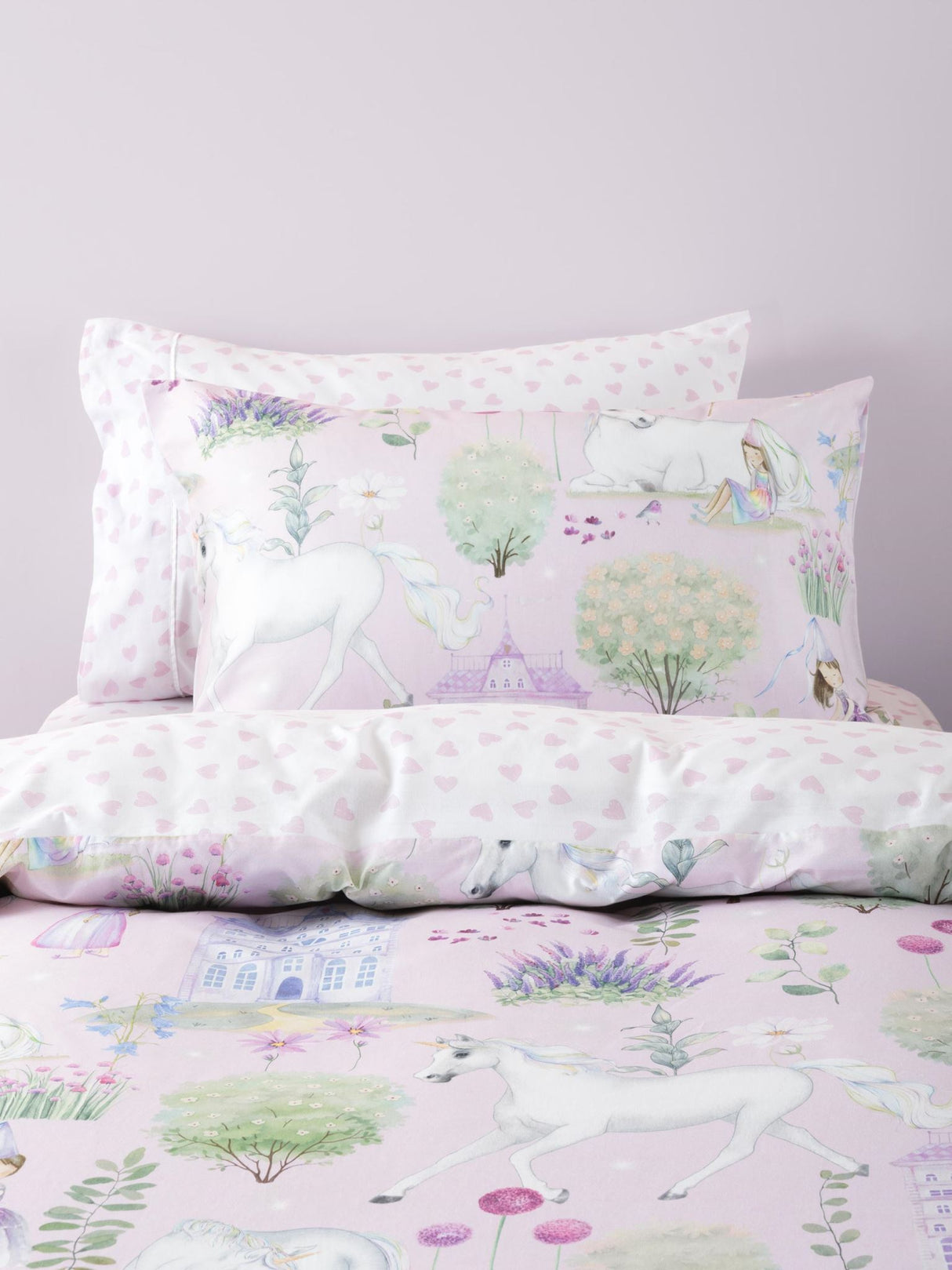 Stardust Garden Duvet Cover Set by Squiggles - Double (Mauve)