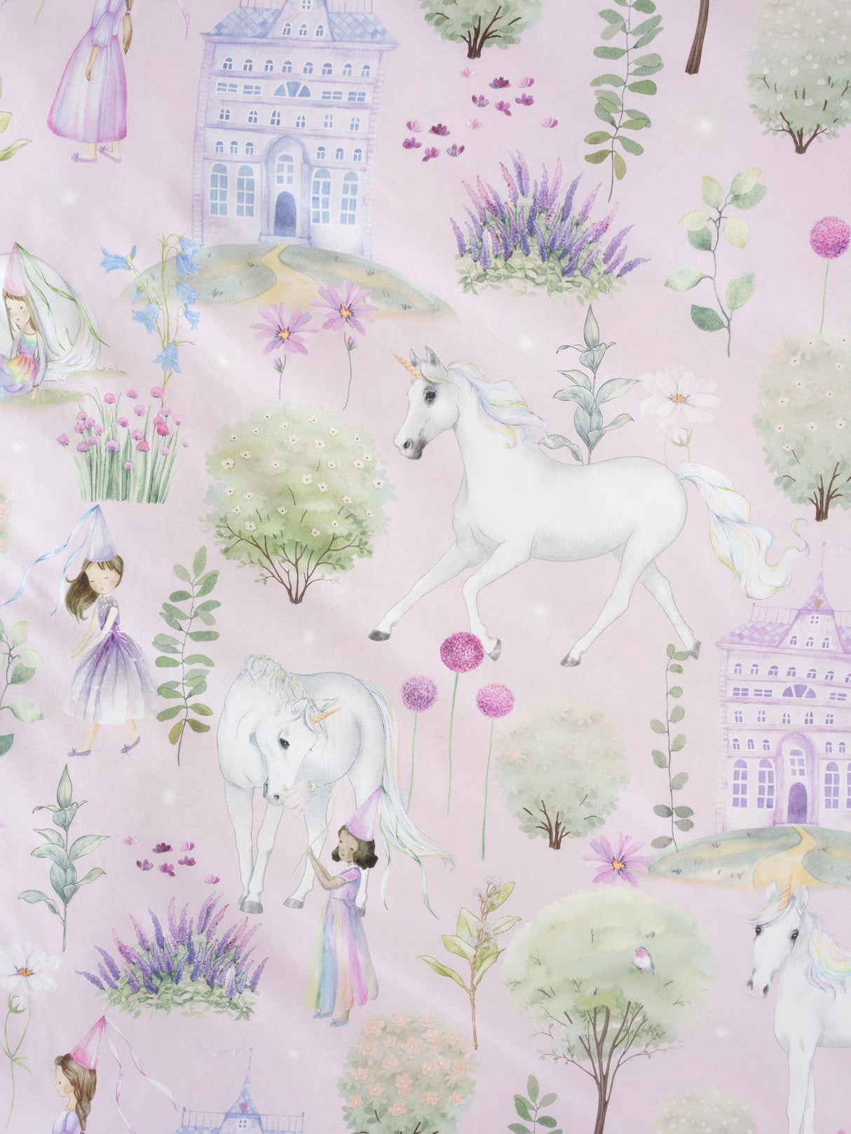 Stardust Garden Duvet Cover Set by Squiggles - Single (Mauve)
