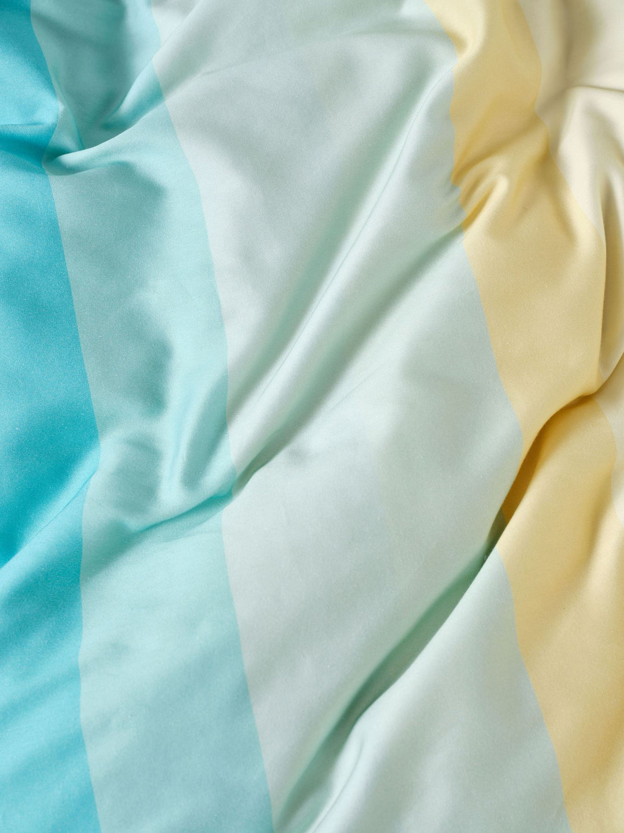 Double - Sunrise Stripe Duvet Cover Set by Squiggles - Clearwater