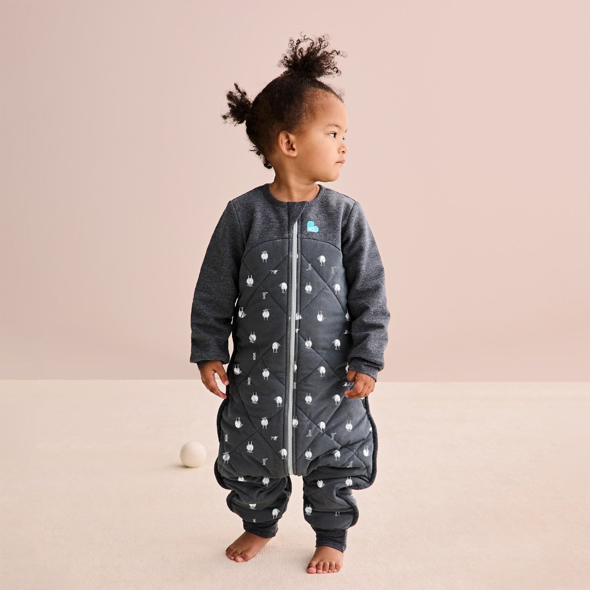 Sleep Suit Organic Warm 2.5 TOG - Lambs Best Friend Charcoal - 24-36M