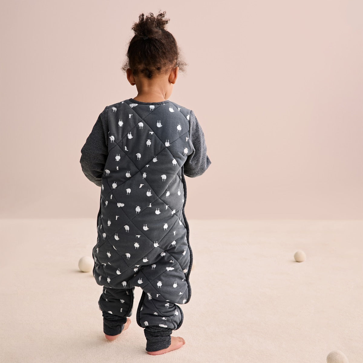 Sleep Suit Organic Warm 2.5 TOG - Lambs Best Friend Charcoal - 24-36M