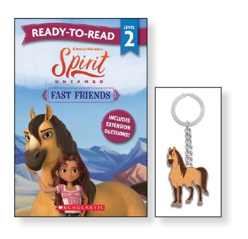 Spirit Untamed Fast Friends Ready-to-Read Level 2 + Spirit Keychain