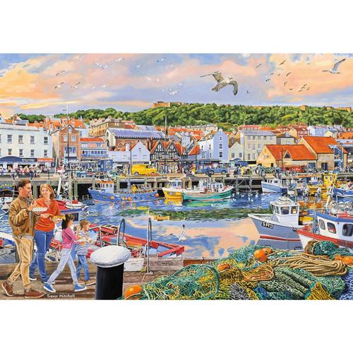 4 x 500 Piece Jigsaw Puzzle Beside The Seaside - Gibsons