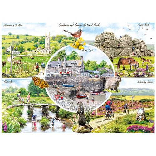 1000 Piece Jigsaw Puzzle Dartmoor & Exmoor - Gibsons