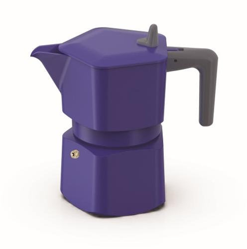 Pezzetti Pentaexpress 6 Cup Aluminium Coffee Maker Torpedo Blue