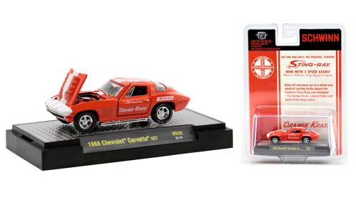 1966 Chevrolet Corvette 427 Scale Model 1:64 M2 Machines Red M2-31500-HS35