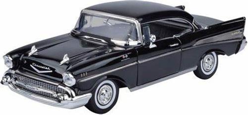 1957 Chevrolet Bel Air Hard Top Scale Model 1:18 Motormax Black