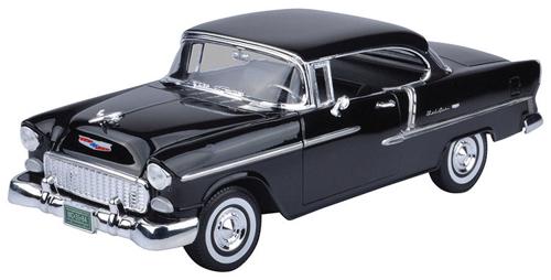 1955 Chevrolet Bel Air Hard Top Scale Model 1:18 Motormax Black