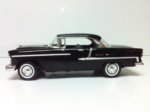 1955 Chevrolet Bel Air Hard Top Scale Model 1:18 Motormax Black