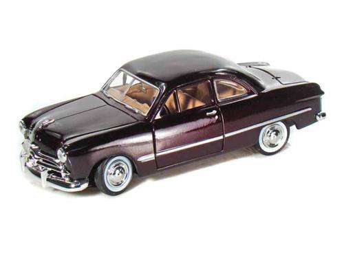 1949 Ford Coupe Scale Model 1:24 Motormax Burgundy