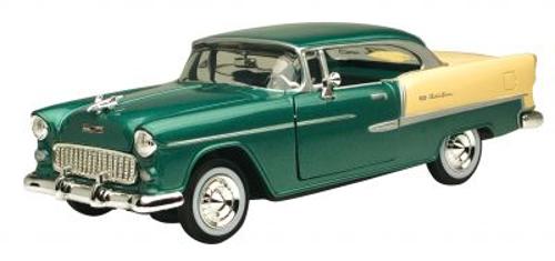 1955 Chevrolet Bel Air Scale Model 1:24 Motormax Green/White or Red/White
