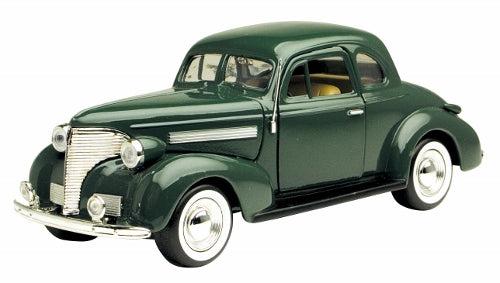 1939 Chevrolet Coupe Scale Model 1:24 Motormax Green or Burgundy