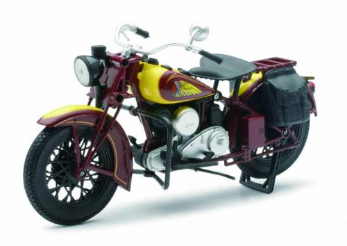 1934 Indian Sport Scout Motorcycle Model 1:12 New Ray Brown