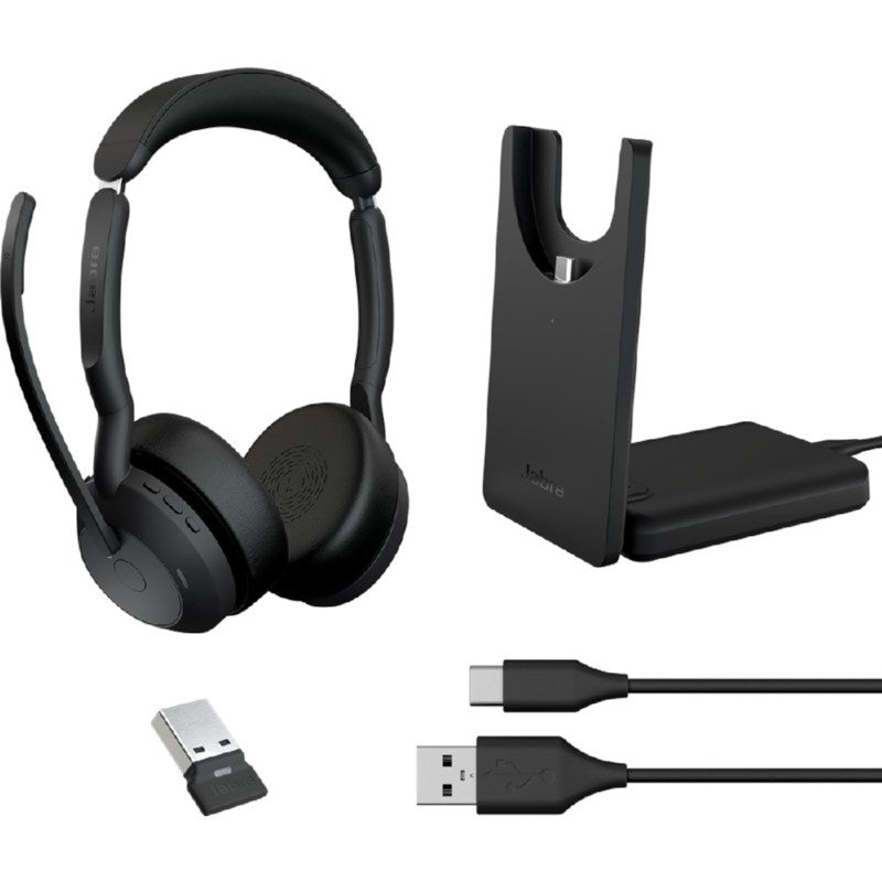 Headset - Jabra EVOLVE2 55 UC/USB-A STEREO W STD Noise Canceling (Black)