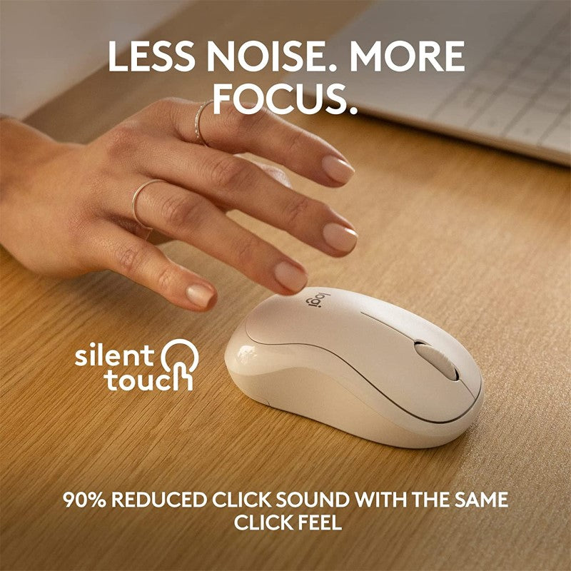 SILENT BLUETOOTH MOUSE - Logitech M240 (OFF WHITE)