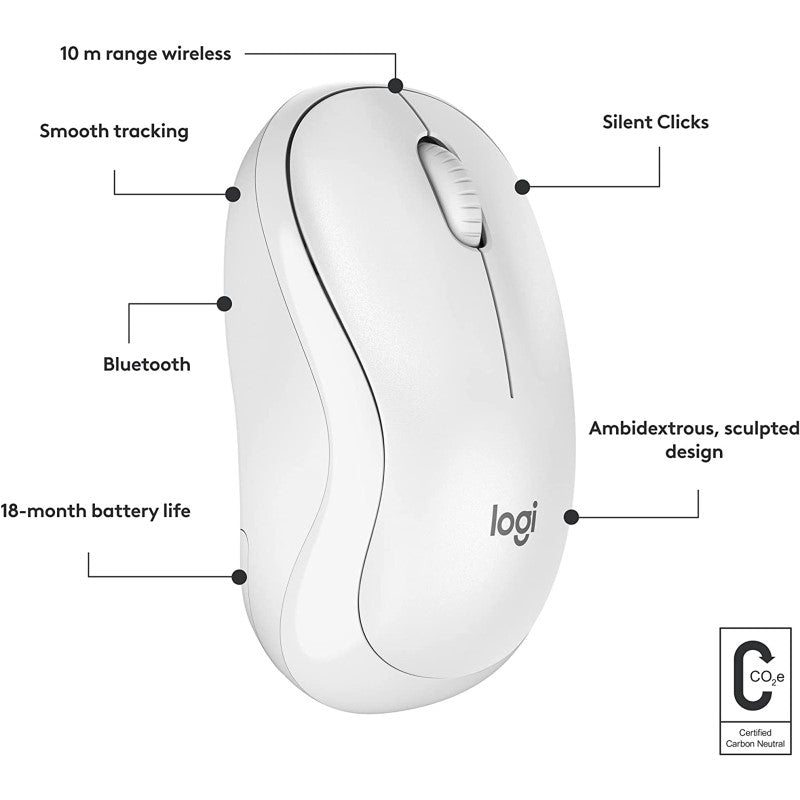 SILENT BLUETOOTH MOUSE - Logitech M240 (OFF WHITE)