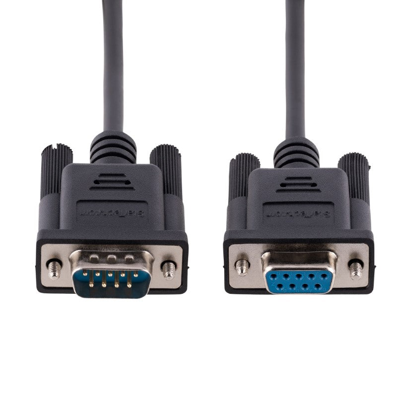 RS232 Serial Null Modem Cable - StarTech 3m (Black)