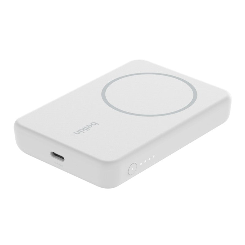 MAGNETIC WIRELESS PB + STAND WHITE - Belkin 5K (White)
