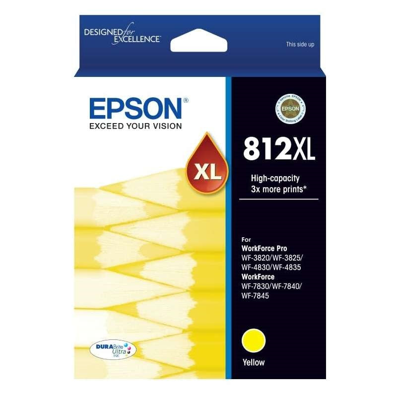 Inkjet Ink Cartridge - Epson DURABrite Ultra 812XL Original High Yield (Yellow)
